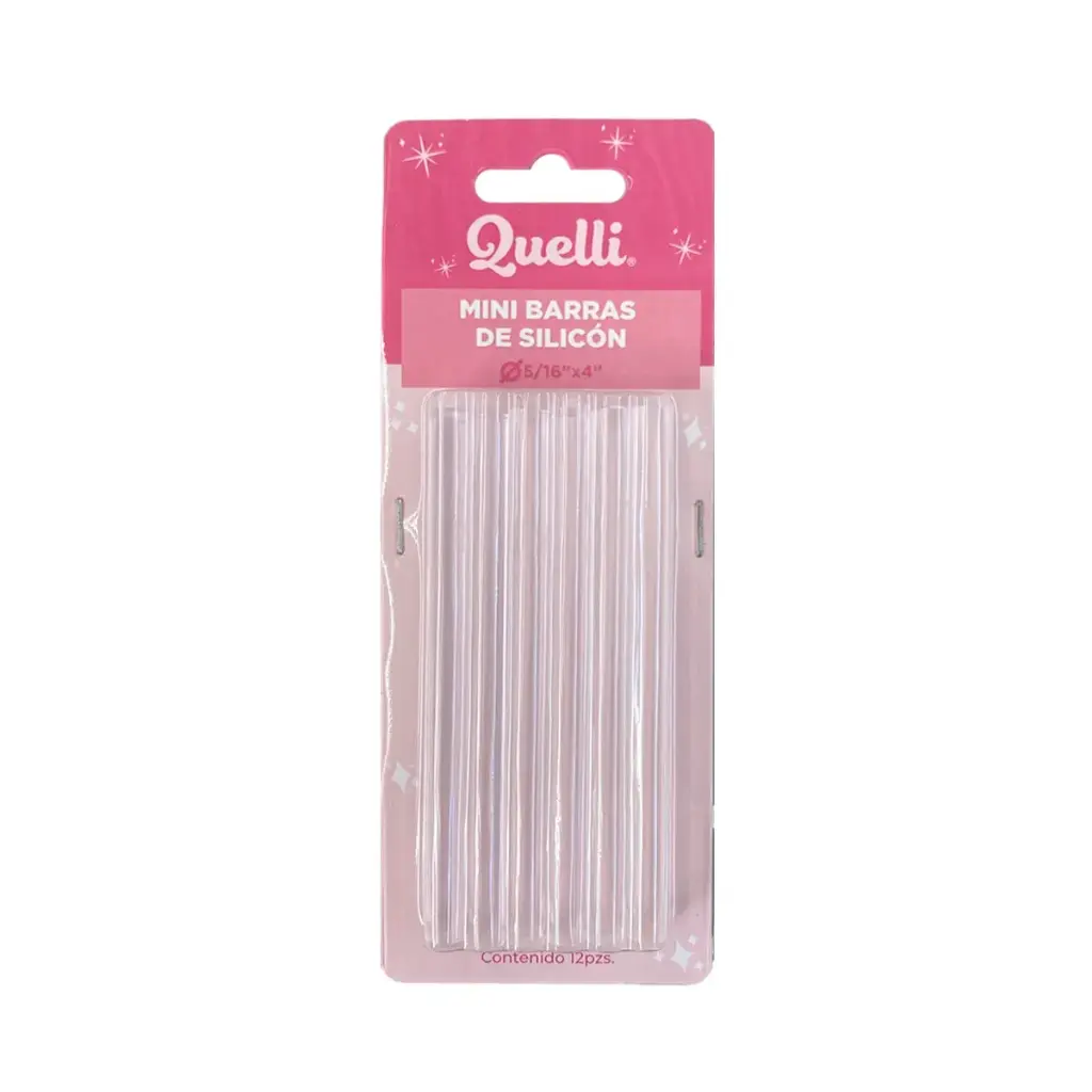 Mini Barras De Silicón Transparente Quelli 12pz