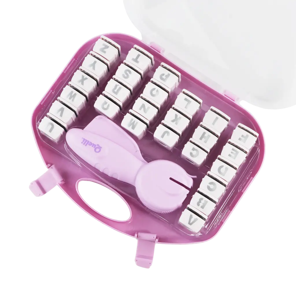 Set para manualidades, perforadora de abecedario Quelli