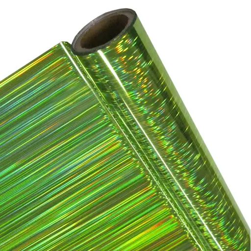 Foil Verde Holografico Cepillado 7.5m