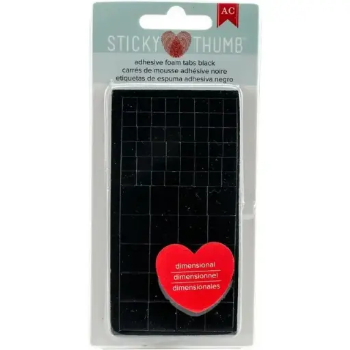 Pestañas De Espuma Adhesiva Negras 3mm