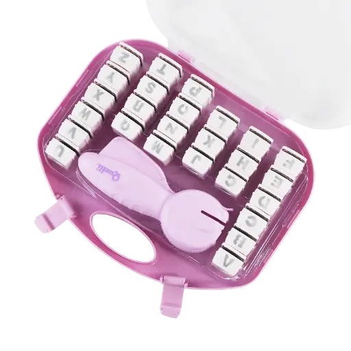 Set para manualidades, perforadora de abecedario Quelli
