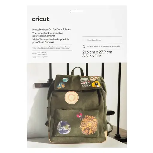 Vinil Iron-on Imprimible Para Tela Oscura Carta 3 Pz para Cricut Joy Xtra