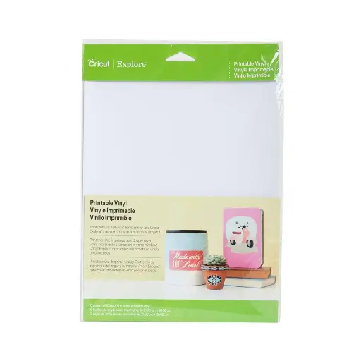 10 Hojas de Vinil Imprimible Cricut de 8.5 x 11 pulgadas