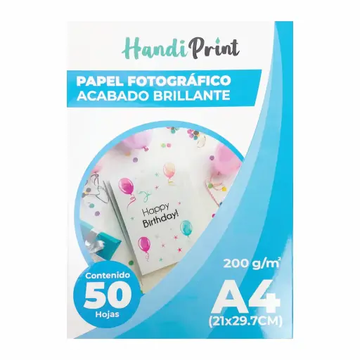 Papel fotográfico brillante A4*50 200gsm Handi Print
